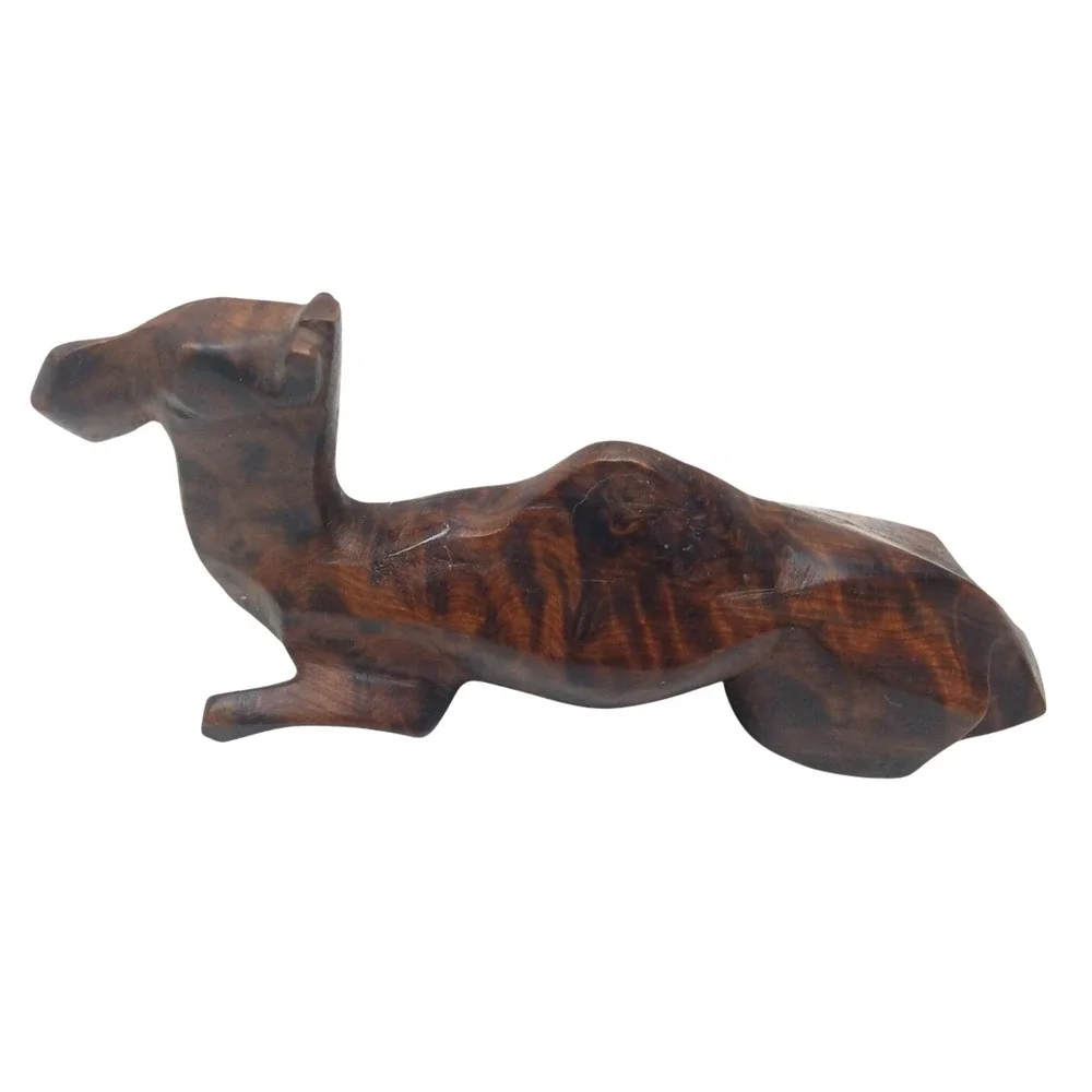 Hand Carved Moroccan Thuya Wood Camel, Hand Carved Decor, Wood Art /5
